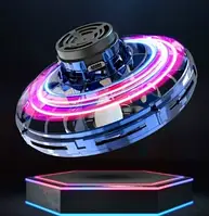 Новинка ,Летающий спиннер левитирующий диск UFO бумеранг светящийся с LED подсветкой Синий GS-7495