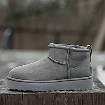 Зимові Жіночі Черевики UGG Classic Ultra Mini Mid Platform Grey / УГГ Класик Ультра Міні Мід Платформ Сірі, фото 5