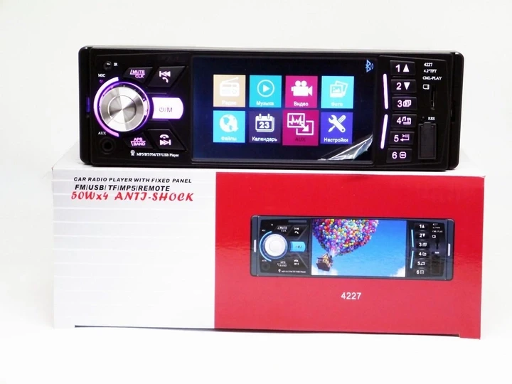 Автомагнітола Pioneer 4227 MP5 USB/microSD/FM/AUX екран 4.1" Bluetooth, фото 1