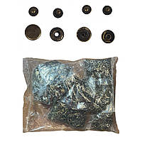 Кнопки метал швейные галантерейные Альфа 700шт, 12,5мм для одежды и других изделий цвет антик (6625-14)