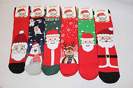 Жіночі шкарпетки махрові високі новорічні EKMEN м-5