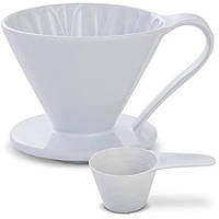 Пуровер Cafec Arita белая магнолия Ware Flower Dripper Cup4 White