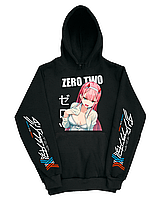 Худи с принтом Милый во Франксе. Аниме. Зеро Ту. Zero Two. 002. 2XS-2XL