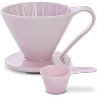 Пуровер Cafec Arita розовая сакура Ware Flower Dripper Cup4 Pink