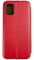 Чехол книжка Samsung A31 красный , модельный магнитный чехол с отделом для банковской карты