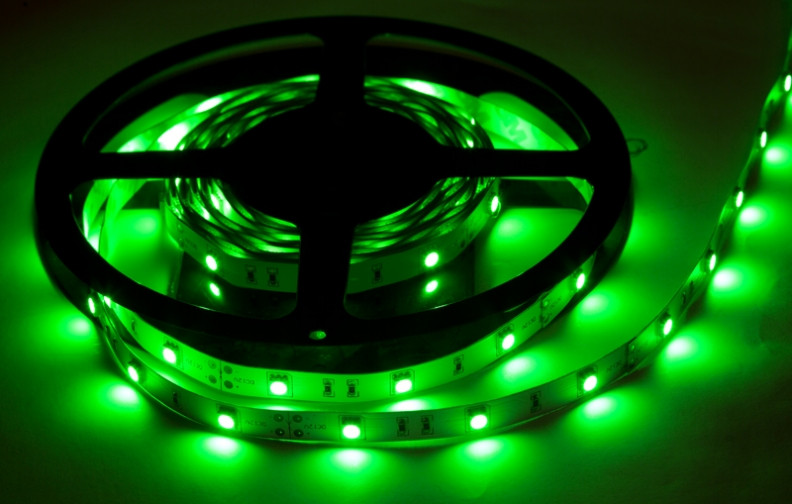 Світлодіодна Led-стрічка SMD 5050 на 30 діодів в 1 метрі, 7,2 Вт/1м, зелений колір, не герметична