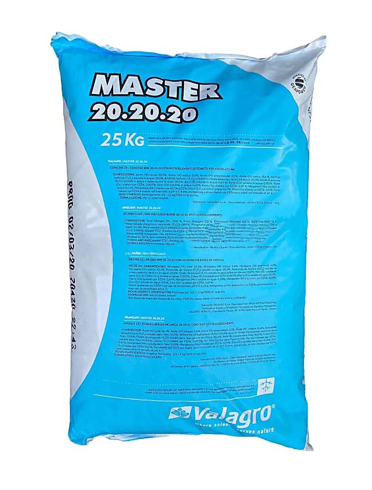 Майстер (Master) 20+20+20, мінеральне добриво, 25 кг, Valagro (Валагро), Італія