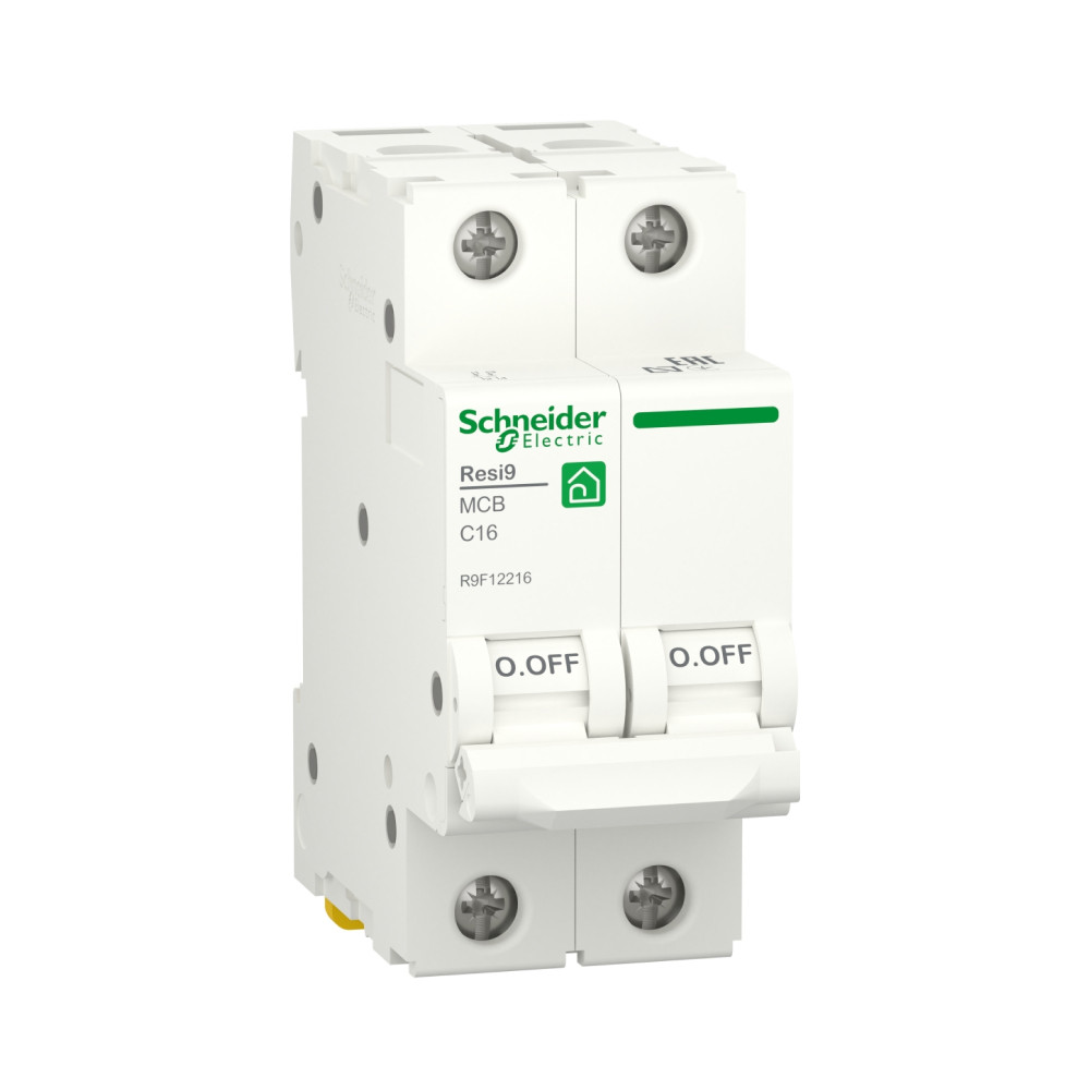 Автоматичний вимикач Schneider Electric Resi 9 6кА С 2p 16A C R9F12216