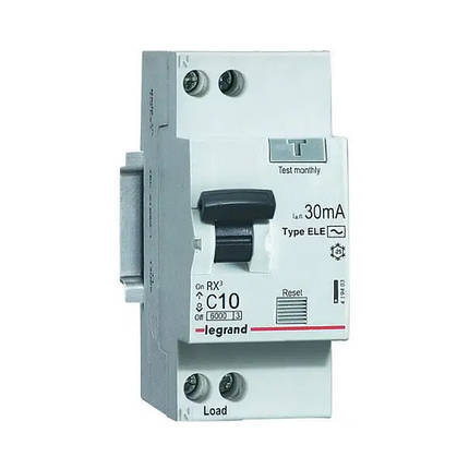 Диференційний автомат LEGRAND1П+Н C 10A 30mA AC 419397, фото 1