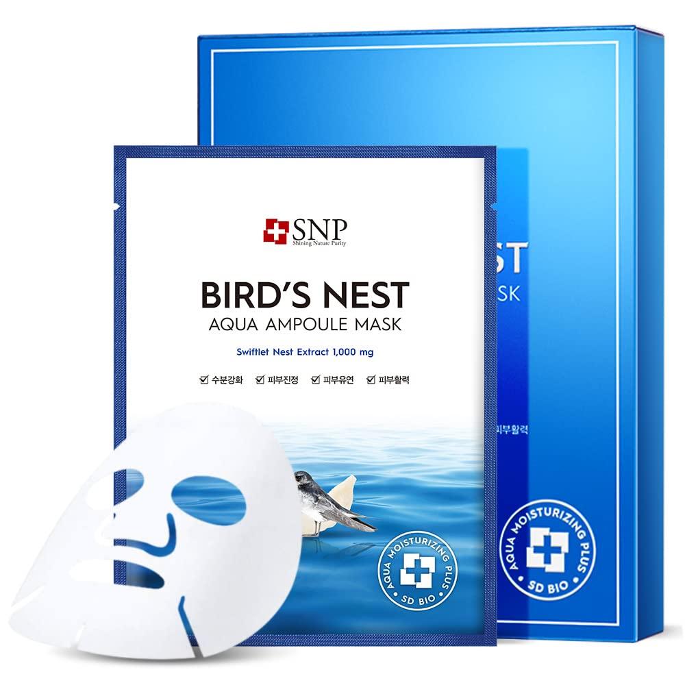 Зволожувальна маска з екстрактом пташиних гнізд SNP Bird's Nest Aqua Ampoule mask 25 мл