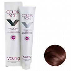 Крем-фарба для фарбування волосся Young Color You Y-PLX 5.4 Castano Chiaro Rame