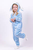Кигуруми пижама детский и подростковый Зайчик теплый комбинезон на молнии для дома на девочку и мальчика