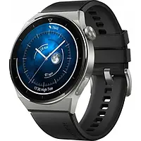 Смарт-годинник Huawei Watch GT 3 Pro 46mm Sport Light Titanium Case Black Fluoroelastomer Strap (ODN-B19)