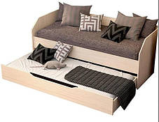 Ліжко Аякс двомісне 750х1670х1970мм з ламелями 80х190 Майстер Форм, фото 2