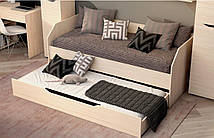 Ліжко Аякс двомісне 750х1670х1970мм з ламелями 80х190 Майстер Форм, фото 3