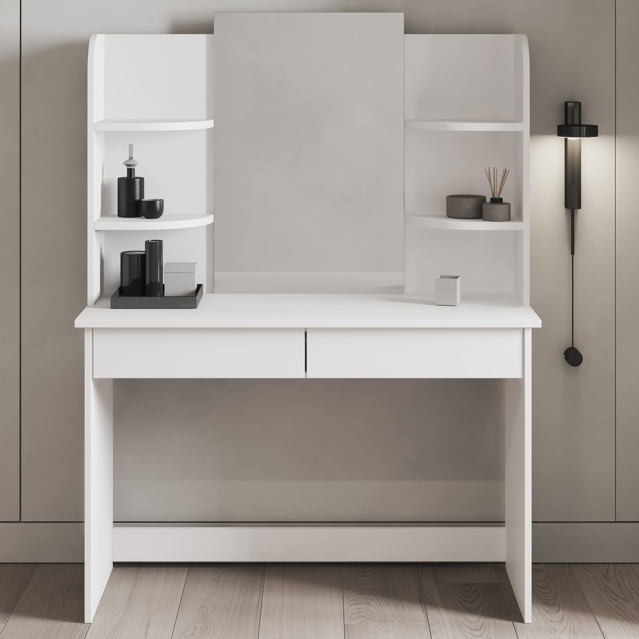 Туалетный стол для макияжа с двумя выдвижными ящиками, столик с ...