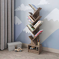 Полиця-ялинка на 9 полиць, підлогова полиця для книжок, оригінальна полиця для книг