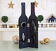 Подарунковий набір аксесуарів для вина у вигляді пляшки "Набір сомельє" з 4 аксесуарів висота 33 см, фото 2