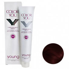 Крем-фарба для фарбування волосся Young Color You Y-PLX 5.6 Castano Chiaro Rosso