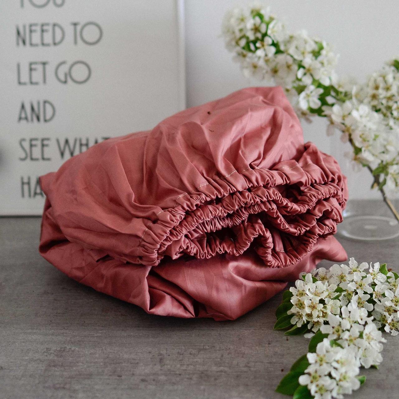 Простирадло на резинці Сатин Stripe 66 вилюта, фото 1