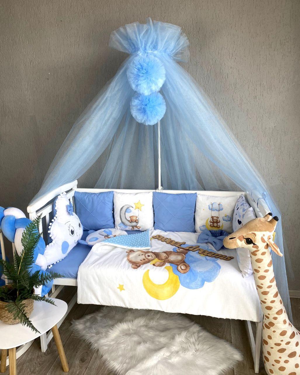 Постільна білизна з бавовни Дитячий спальний комплект в ліжечко Бортики в дитяче ліжечко