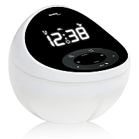 Годинник Настільний з радіо Електронний в спальню Будильник для дому Technoline WT500 Black/White (WT500)