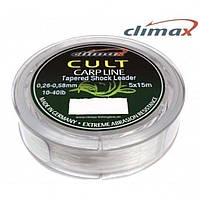 Шок лидер конусный Climax Cult 5x15m 0,26-0,58mm 10-40lb