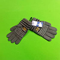 Детские теплые перчатки шерсть 3-6 р лет сірі Спорт