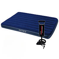 Матрац надувний пляжний, Надувні матраци для плавання, полуторний Intex, 152х203, пляжні надувні матраци