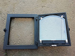 Дверцята пічні топочні з термосклом 370*330 мм, фото 2