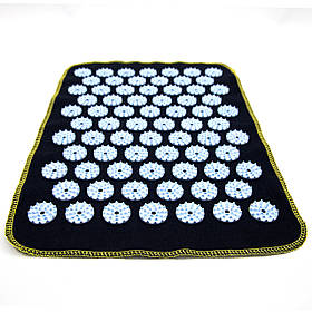 Масажний килимок Аплікатор Кузнєцова (акупунктурний голчастий масажер для спини) OSPORT Lite Mini (apl-018) Чорно-небесний
