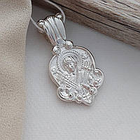 Підвіска срібна з зображенням святої Богородиці Семистрільної під ланцюжок або шнур