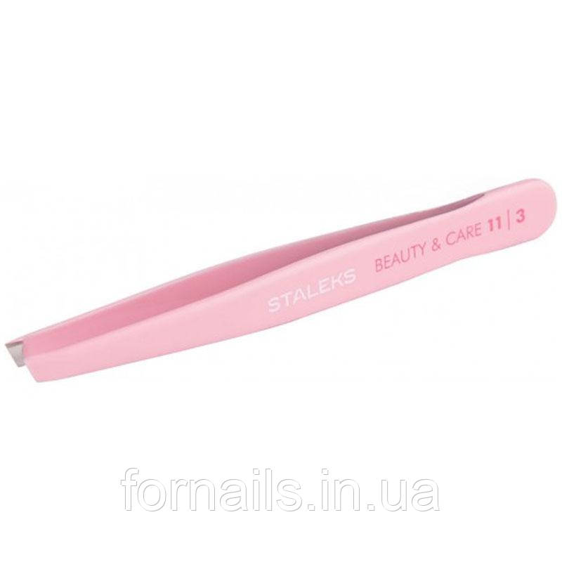 Пінцет для брів STALEKS BEAUTY & CARE 11 TYPE 3 (широкі скошені кромки) TBC-11/3