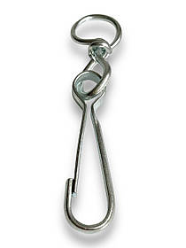 Карабін пружинний із вертлюгом 60 мм. Карабін з вертушкою 60 мм