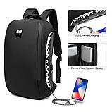 Міський рюкзак Ozuko 9282 з кодовим замком (Чорний), фото 6