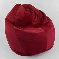 Гр Крісло-мішок "Груша" 207000412 пінополістеролова кулька, тканина велюр, колір бордо (1) "Homefort"