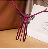 Жіночі відверті стринги з паєтками та намистинками, фото 2