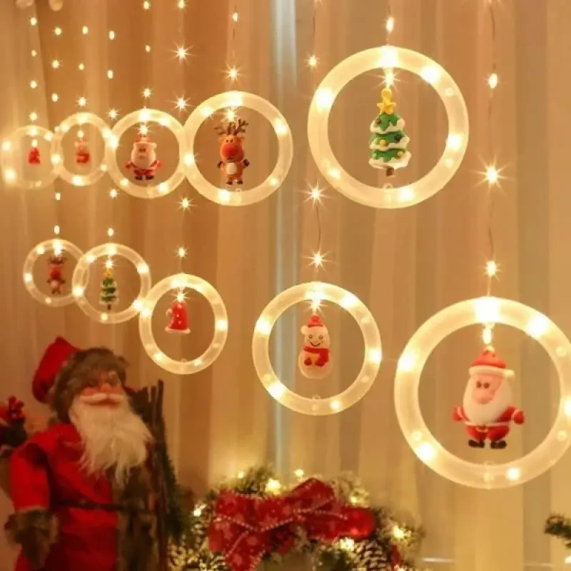 Xmas штора Кільця з фігурами 3 м 70 см 110L WW Теплий білий