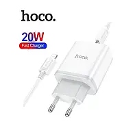 Быстрая Зарядка для Айфон Зарядное Устройство Hoco C104A PD20W Кабель Lightning