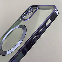 Чохол для Apple iPhone 12 прозорий чохол з магсейфом на телефон айфон 12 бузковий h3b, фото 4