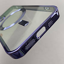 Чохол для Apple iPhone 12 прозорий чохол з магсейфом на телефон айфон 12 бузковий h3b, фото 5