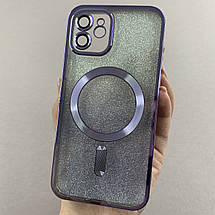 Чохол для Apple iPhone 12 прозорий чохол з магсейфом на телефон айфон 12 бузковий h3b, фото 2