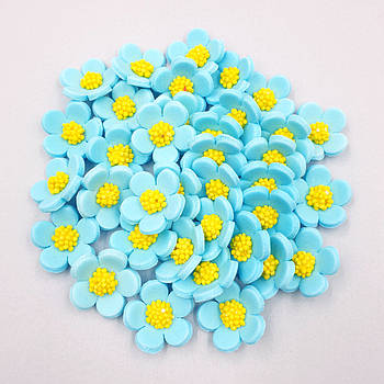 Набір цукрових прикрас Slado Квіточки весняні блакитні — 36 шт.