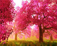 Набір для творчості алмазна картина Рожевий ліс Strateg розміром 40х50 см SK86003 ish