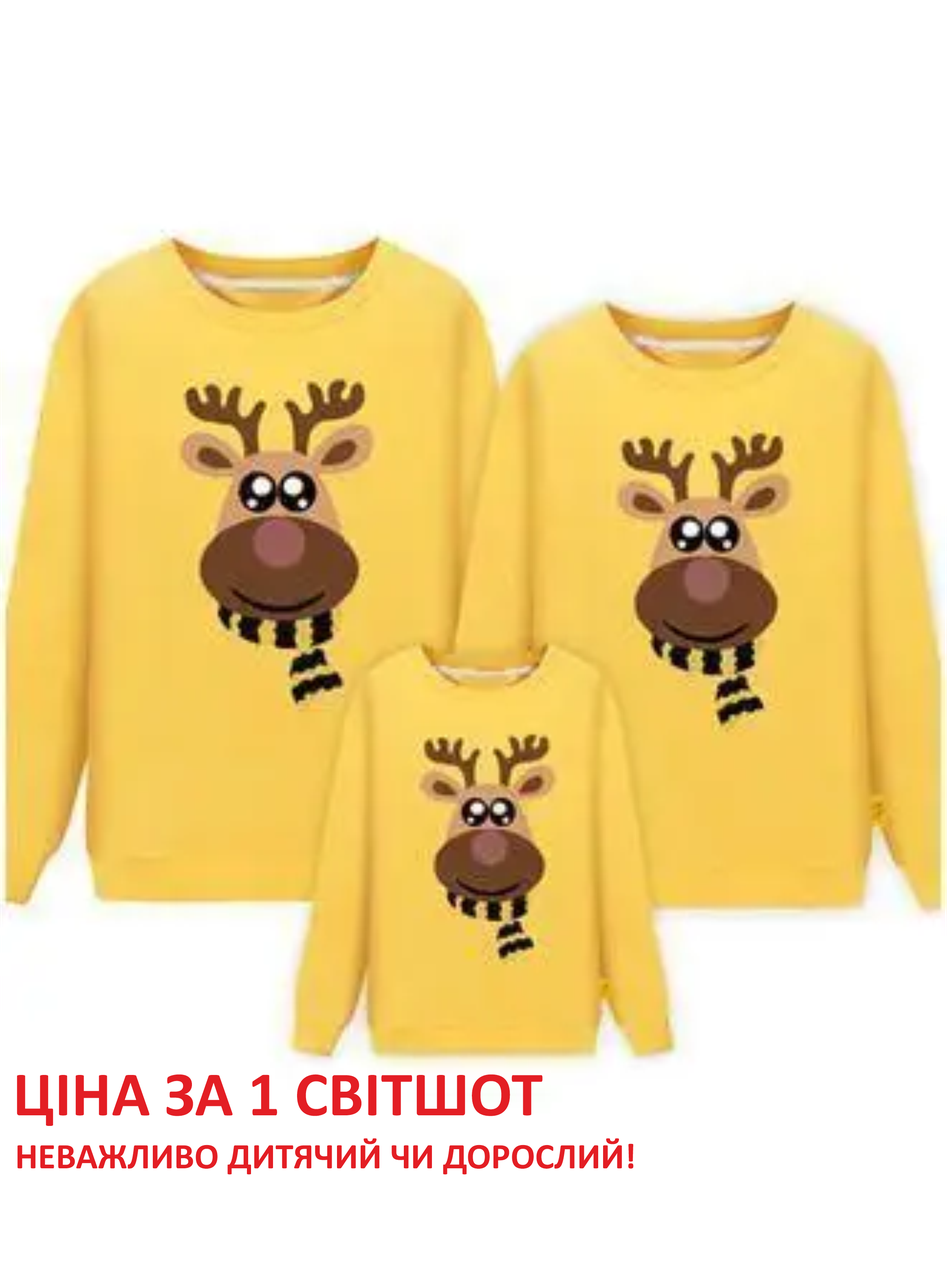 Новорічні Парні Свитшоты для сім'ї. Фемілі Цибулю Family Look на фотосесію, фото 1
