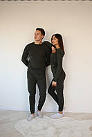 Термобілизна універсальна Класична S, M, L, XL, 2XL, 3ХЛ рібана з начосом ОЛИВА