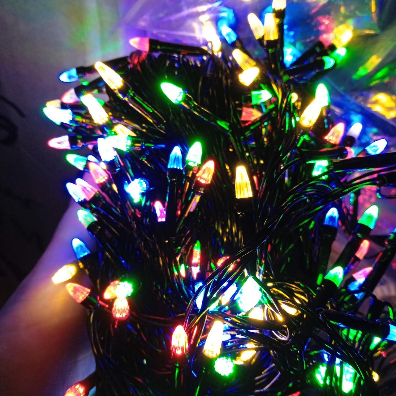 Гірлянда світлодіодна новорічна кольорова 300 LED 15 м <unk> Гірлянда електрична" Новорічна гірлянда, фото 1