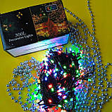 Гірлянда світлодіодна новорічна кольорова 300 LED 15 м <unk> Гірлянда електрична" Новорічна гірлянда, фото 10