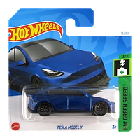 Машинка Базова Hot Wheels Tesla Model Y Green Speed 1:64 HTB80 Dark Blue