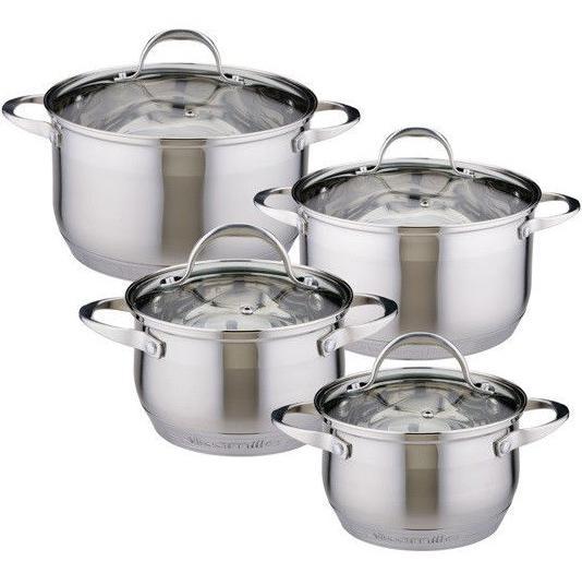 Набір каструль Kamille Mystery 4 каструлі 2.1л, mebelime 2.9л, mebelime 4л, mebelime 6.5л, фото 1